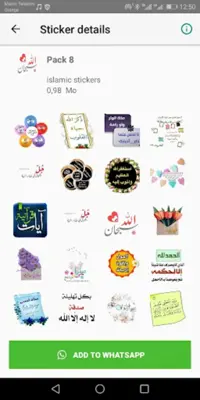 Islamic Stickers-WASticker android App screenshot 1